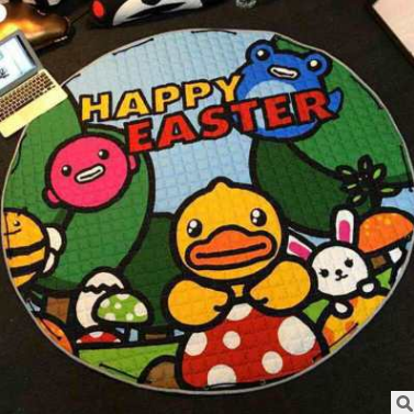 Explosion models Ins cotton car storage mat storage toy mats Round outing children climbing mat storage bag Pi-Mart