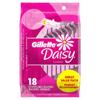 Gillette Daisy Disposable Razors for Women; 2-Bladed; 18 Count