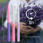 FCMSHAMD 10'' Lavender Scented Taper Candles - Dripless (6 Pack) EasyOptionXY LLC