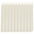 Stonebriar Unscented 10" Dripless Taper Candles with 7 Hour Burn, 30 Pack, White