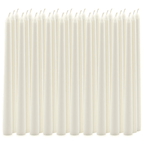 Stonebriar Unscented 10" Dripless Taper Candles with 7 Hour Burn, 30 Pack, White