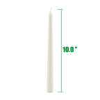 Stonebriar Unscented 10" Dripless Taper Candles with 7 Hour Burn, 30 Pack, White