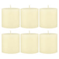 Stonebriar Unscented 3" x 3" 1-Wick Ivory Pillar Candles, 6 Pack