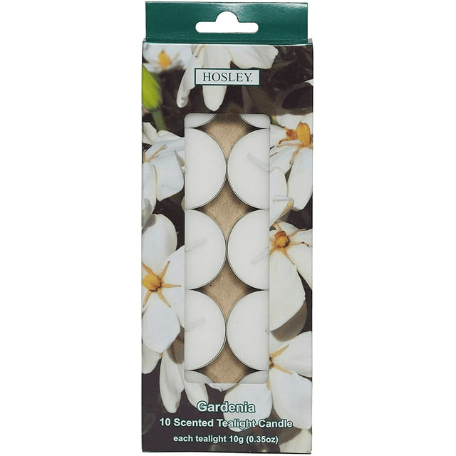 Hosley 120 Pk. Pressed Gardenia Scented Tealight Candles. EasyOptionXY LLC