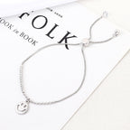 Western Fashion Simple Smiley Bracelet Women's Adjustable All-match Zircon Bracelet Accessories - SJB-DIAMOND ELITES