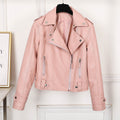 Short PU motorcycle leather jacket Pi-Mart