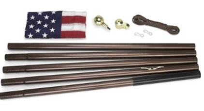 Flag Connections Residential Flagpole Kit With Flag - Bronze The Military Gift Store
