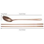 Kritne 304 Stainless Steel Spoon Chopsticks Set Korean Style Cutlery Christmas Gift, Chopsticks, Korean Cutlery EasyOptionXY LLC