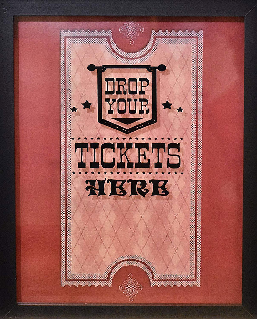 XL 15"X12" - Ticket Shadow Box - Memento Frame - Large Slot on Top of Frame The Military Gift Store