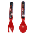 4pcs Cars Lightning McQueen Red Colored Kids Spoon and Fork Set EasyOptionXY LLC