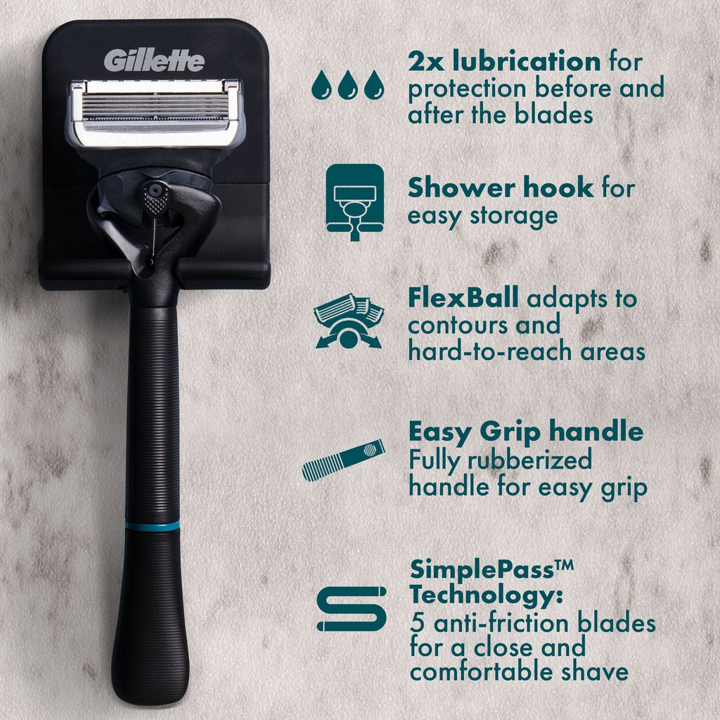 Gillette Intimate Pubic Hair Razor for Men; 1 Handle; 2 Blade Refills EasyOptionXY LLC
