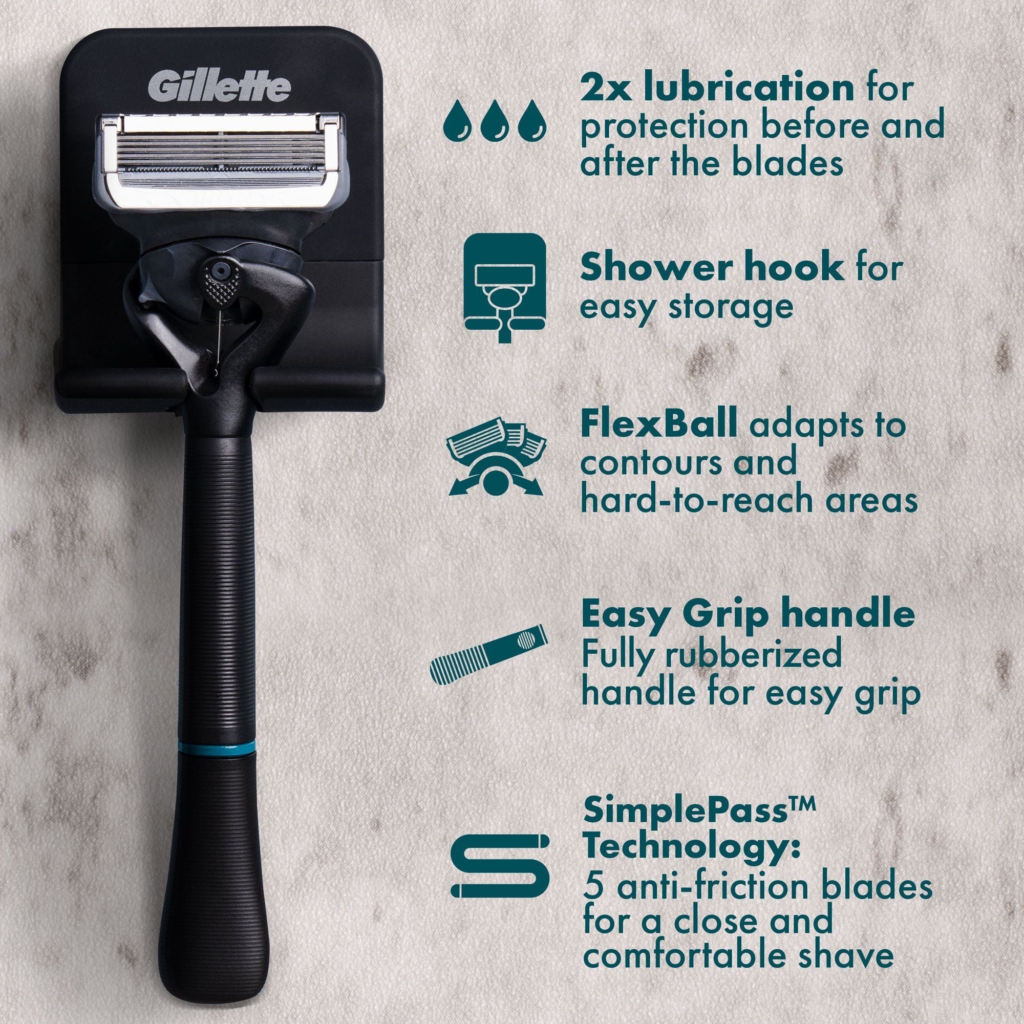 Gillette Intimate Pubic Hair Razor for Men; 1 Handle; 2 Blade Refills EasyOptionXY LLC