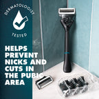 Gillette Intimate Pubic Hair Razor for Men; 1 Handle; 2 Blade Refills EasyOptionXY LLC