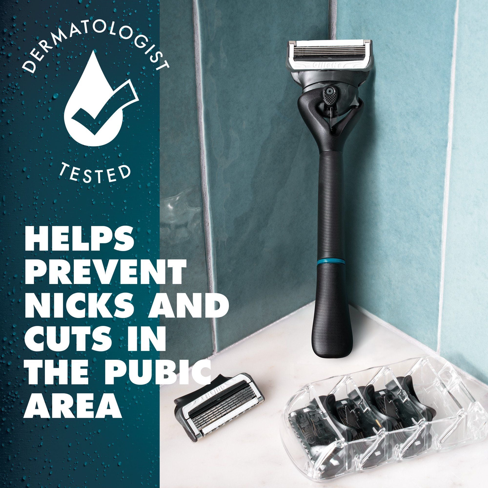 Gillette Intimate Pubic Hair Razor for Men; 1 Handle; 2 Blade Refills EasyOptionXY LLC