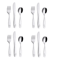 Exzact Children Flatware 12pcs Stainless Steel Kid Silverware - Dinosaur