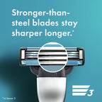 Gillette Mach3 3D Men's Razor Handle and 2 Blade Refills