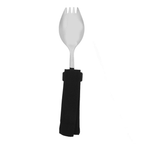Eating Aids Cutlery, Adaptive Spoon Weighted Handle Stainless Steel Prevent Slip Easy Grip Drop Resistant With Strap For Elderly For