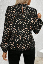 White Leopard Print Lantern Sleeve Blouse | Femstylo