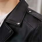 Mid-length leather jacket Pi-Mart