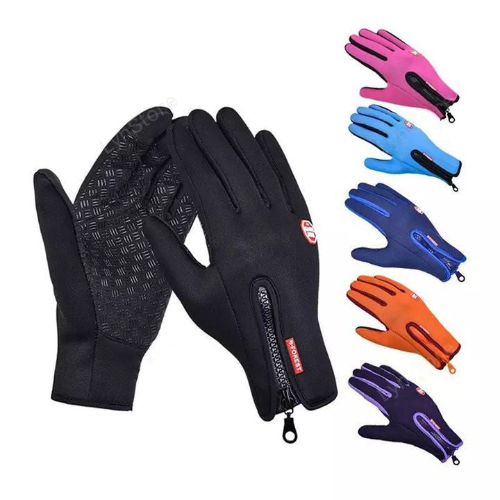 Winter Gloves Touch Screen Riding Motorcycle Sliding Waterproof Sports Gloves With Fleece Pi-Mart