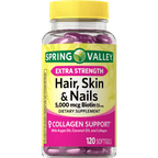 Spring Valley Hair; Skin & Nails Dietary Supplement Gel Capsules; 5; 000 Mcg; 120 Count