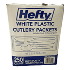 Hefty Wrapped Cutlery Combo Packs (250 ct.) White