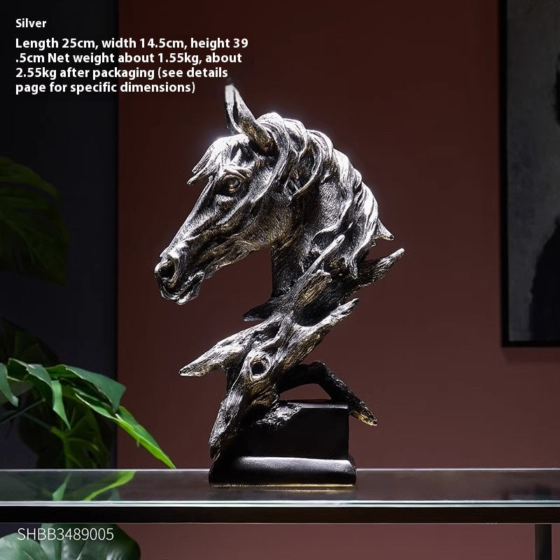 Horse Head Decoration Light Luxury High-end Crystal Crafts Wine Cabinet Decorations Lootquake LLC