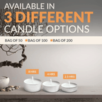 PAMI Premium Tealight Candles Unscented Paraffin Small Candles in Bulk, 100-Pack