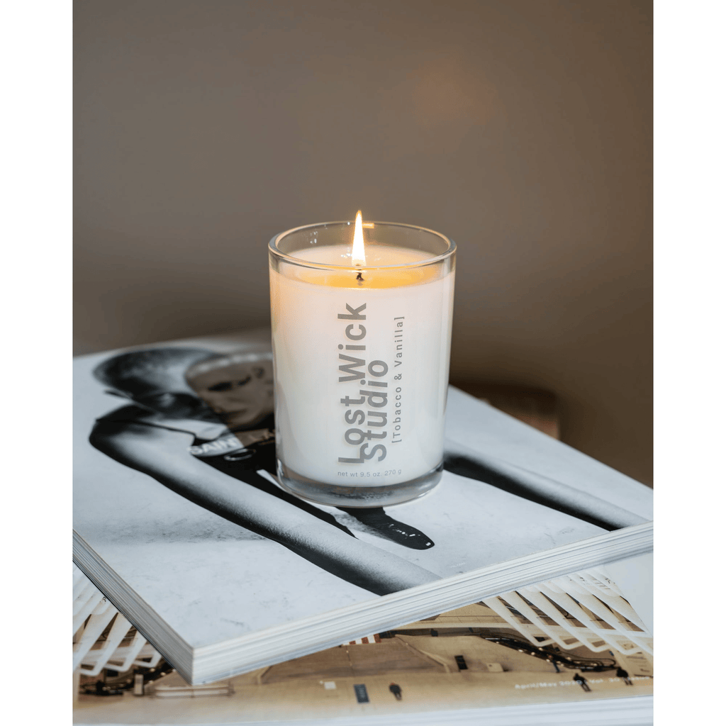 Lost Wick Studio - Tobacco & Vanilla, Premium Scented Candle with Organic Coconut Wax, 9.5Oz