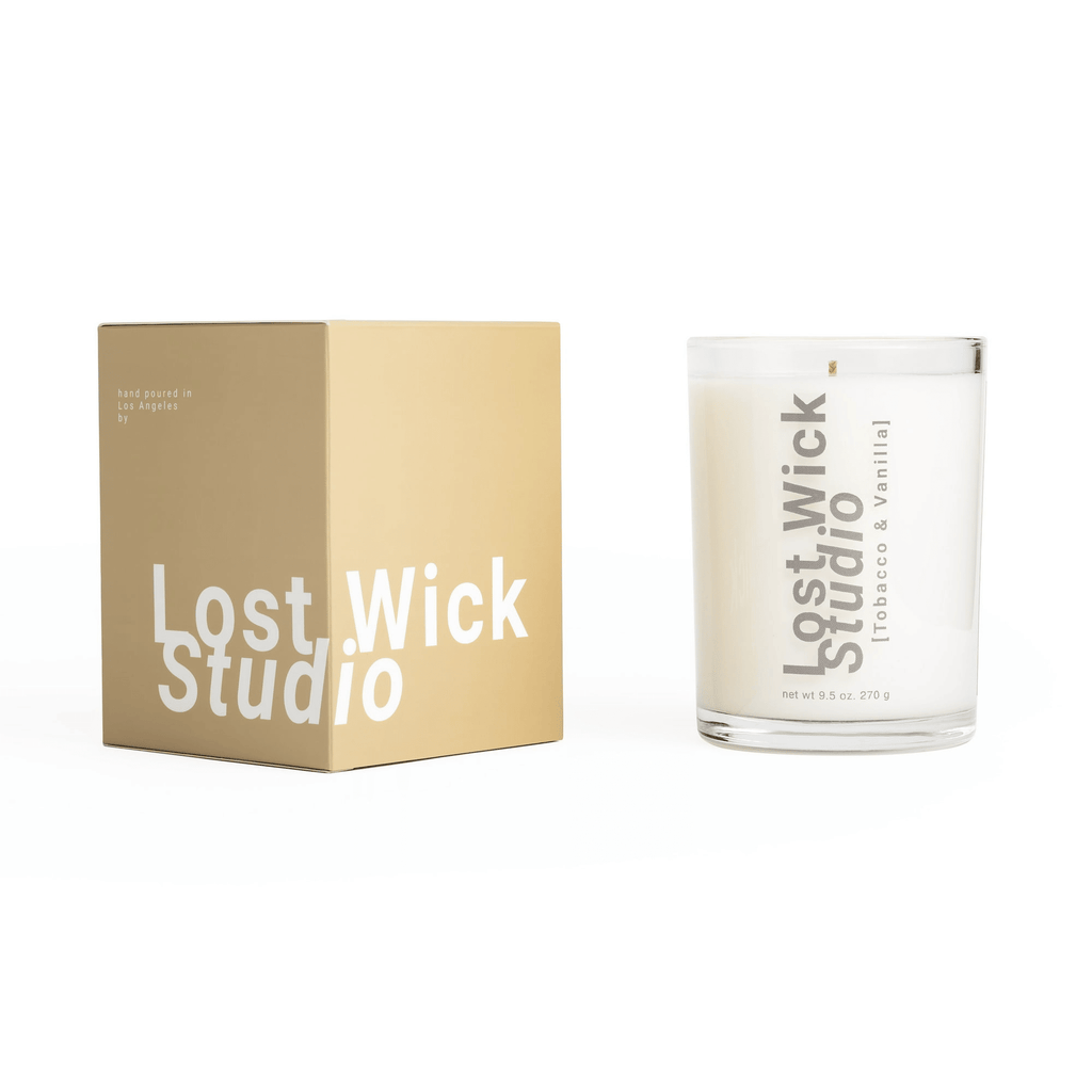 Lost Wick Studio - Tobacco & Vanilla, Premium Scented Candle with Organic Coconut Wax, 9.5Oz
