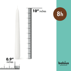Bolsius Unscented White Taper Candles 10 Inch 60 Pack Wedding Home D¨¦cor