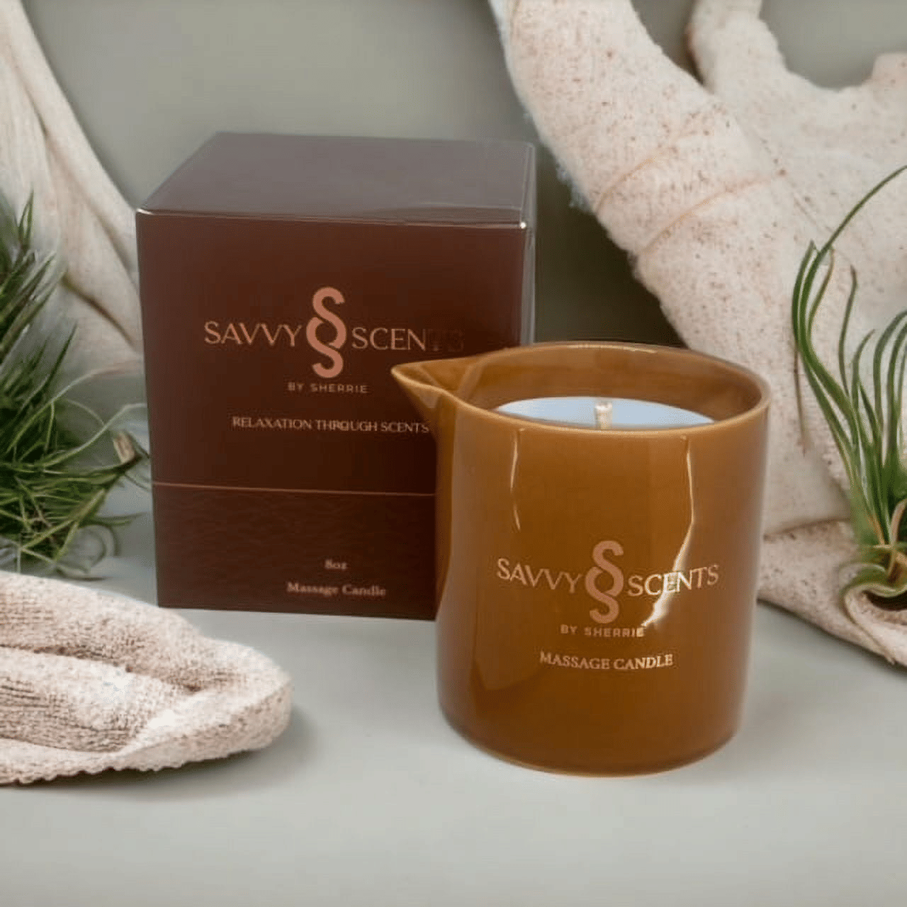 Savvy Scents by Sherrie Body Massage Candle, Pinyon, Patchouli, 8 ounces