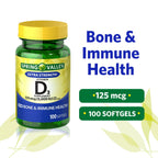 Spring Valley Vitamin D3 Softgels; 5000 IU; 100 Count