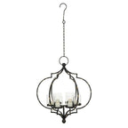 DecMode 6 Holder Black Metal Hanging Candelabra EasyOptionXY LLC