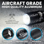 Taclight Tac Flashlight with 5 Modes Zoom 40X Brighter High Lumens Weather Proof Flashlight As Seen on TV EasyOptionXY LLC