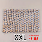 All-Season Dirt-Resistant Rectangular Pet Blanket - Comfortable Dog Paw Heart Print Pet Bed, 1pc Lootquake LLC