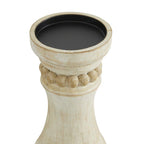 DecMode 3 Candle Cream Wood Candle Holder, Set of 3 EasyOptionXY LLC