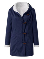 Full Size Pocketed Long Sleeve Hooded Toggle Jacket – Stylish & Functional Outerwear for Women Stevvex