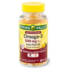 Spring Valley Omega-3 Fish Oil? Softgels; 500 mg; 60 Count