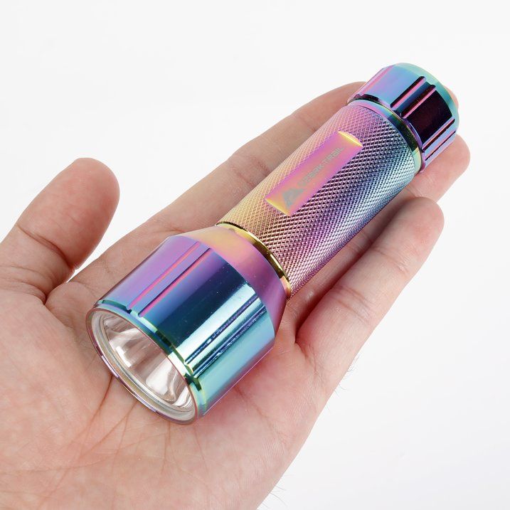 Ozark Trail LED 300 Lumens Handheld Aluminum Flashlights, with 6 AAA Batteries, 2 Pack, Silver and Iridescent EasyOptionXY LLC