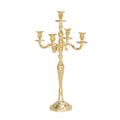 DecMode 5 Holder Gold Aluminum Candelabra EasyOptionXY LLC