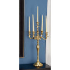DecMode 5 Holder Gold Aluminum Candelabra EasyOptionXY LLC