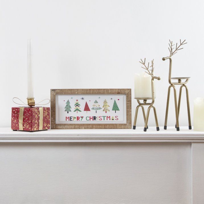 Northlight 13.25" Large Bronze Reindeer Christmas Pillar Candle Holder EasyOptionXY LLC