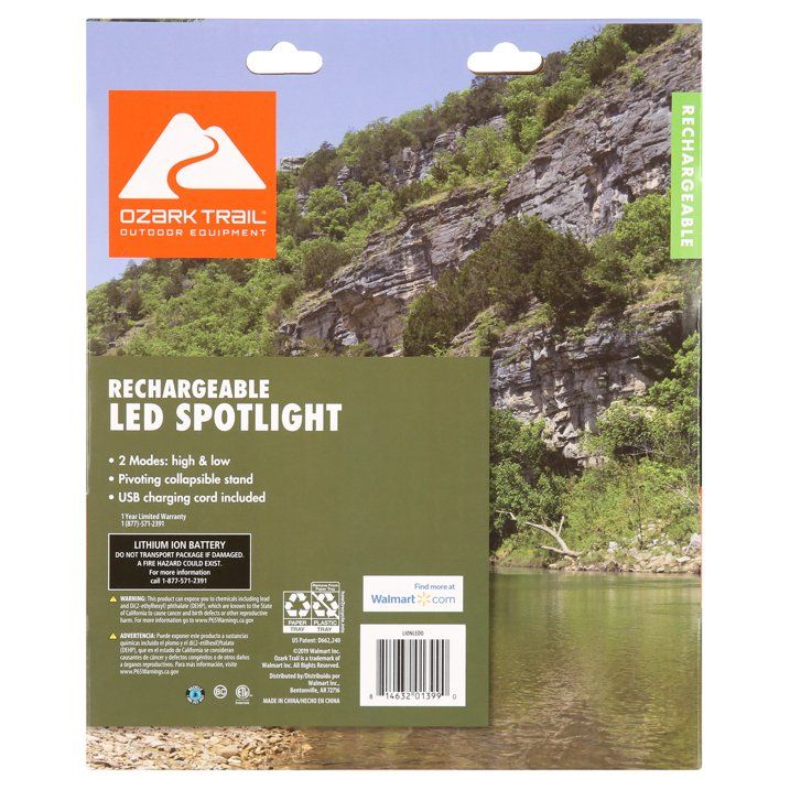 Ozark Trail 600 Lumen Rechargeable LED Spotlight EasyOptionXY LLC