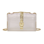 Mini summer transparent jelly bag, candy color silicone color bag, versatile chain small crossbody bag - SJB-DIAMOND ELITES