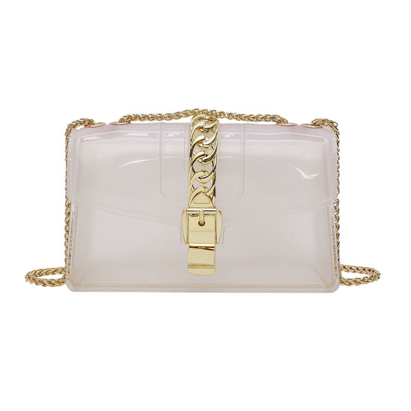 Mini summer transparent jelly bag, candy color silicone color bag, versatile chain small crossbody bag - SJB-DIAMOND ELITES