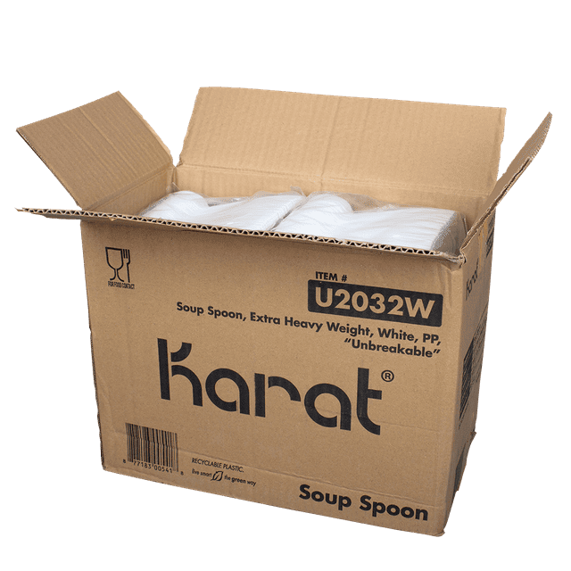 Karat PP Plastic Extra Heavy Weight Soup Spoons - White - 1,000 ct EasyOptionXY LLC