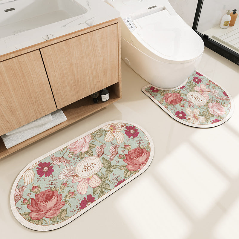Bathroom Absorbent Non-slip Carpet Floor Mat Pi-Mart