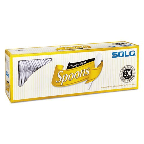 Solo White Plastic Spoons, 500 Cont EasyOptionXY LLC