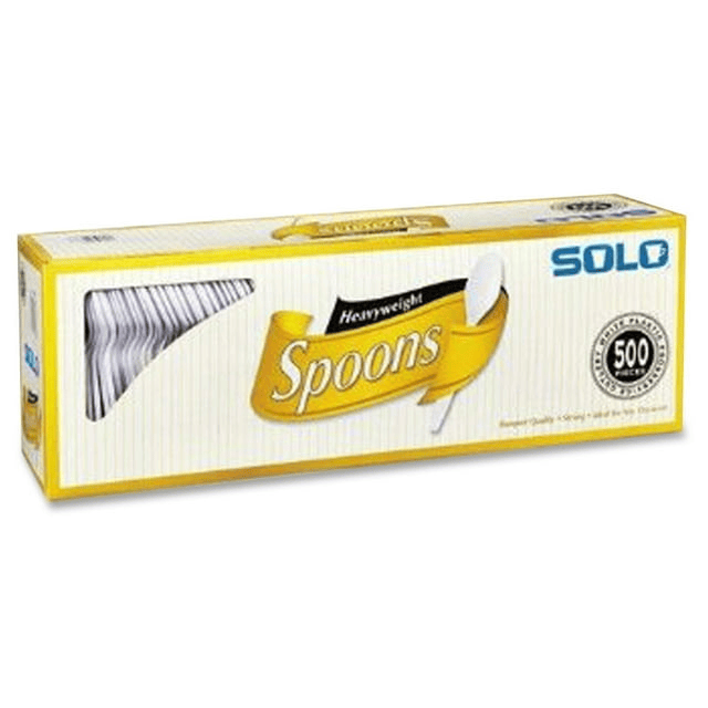 Solo White Plastic Spoons, 500 Cont EasyOptionXY LLC